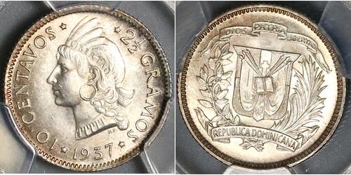 10 Centavo Dominikanische Republik Silber 