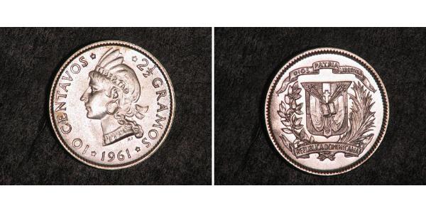 10 Centavo Dominikanische Republik Silber 