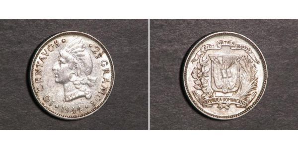 10 Centavo Dominikanische Republik Silber 