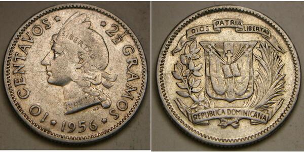 10 Centavo Dominikanische Republik Silber 