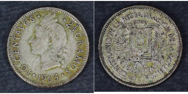 10 Centavo Dominikanische Republik Silber 