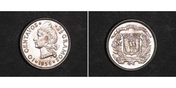 10 Centavo Dominikanische Republik Silber 