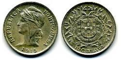 10 Centavo Erste Portugiesische Republik (1910 - 1926) Silber 