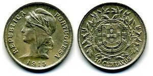 10 Centavo Erste Portugiesische Republik (1910 - 1926) Silber 