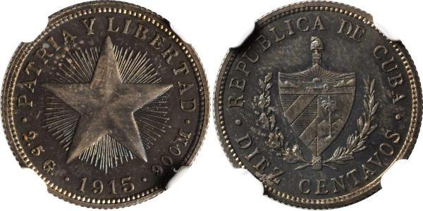 10 Centavo Kuba Silber 