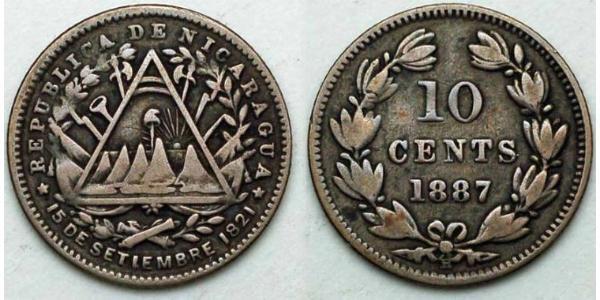 10 Centavo Nicaragua Silber 