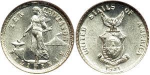 10 Centavo Philippinen Silber 