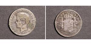 10 Centavo Puerto Rico Silber Alfonso XIII of Spain (1886 - 1941)