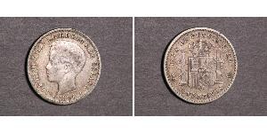 10 Centavo Puerto Rico Silber Alfonso XIII of Spain (1886 - 1941)