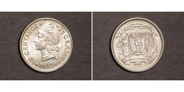 10 Centavo Dominican Republic Silver 