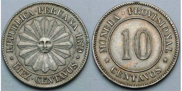 10 Centavo Peru Silver 