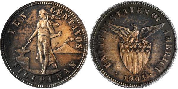 10 Centavo Philippines Silver 
