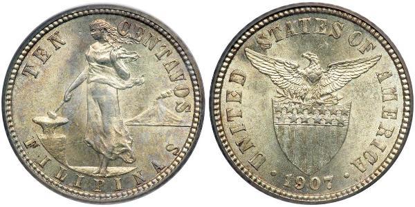 10 Centavo Philippines Silver 