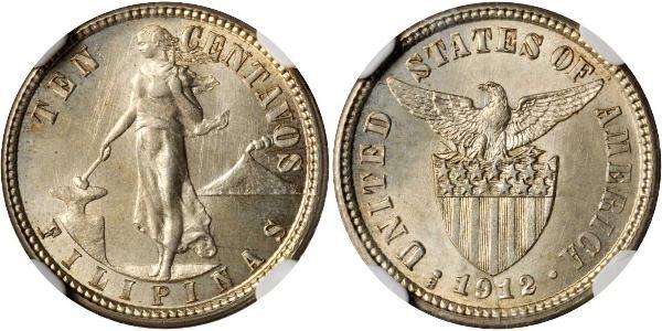 10 Centavo Philippines Silver 