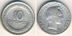 10 Centavo Republic of Colombia (1886 - ) Silver 