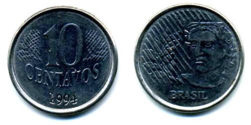 10 Centavo Brazil Steel/Nickel 