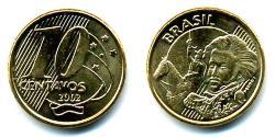 10 Centavo 巴西 Steel/黃銅 