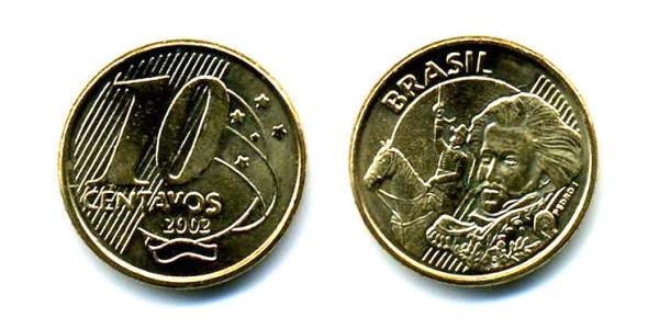 10 Centavo 巴西 Steel/黃銅 