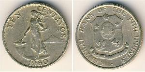 10 Centavo Philippines Tin/Cuivre/Zinc 