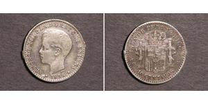 10 Centavo Puerto Rico 銀 阿方索十三世 (1886 - 1941)