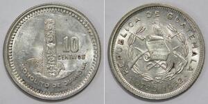 10 Centavo 危地马拉 銀 