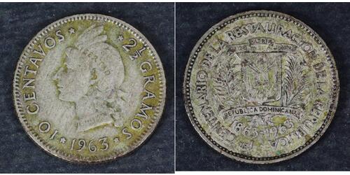 10 Centavo 多明尼加 銀 