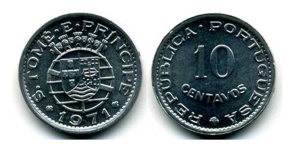 10 Centavo 圣多美和普林西比 铝 