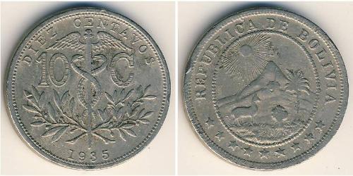 10 Centavo 玻利維亞 銅/镍 