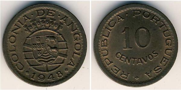 10 Centavo 葡屬西非 (1575 - 1975) 銅/镍 
