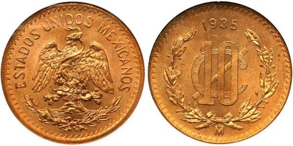 10 Centavo 墨西哥 青铜 