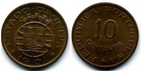 10 Centavo 葡屬印度 (1505 - 1961) 青铜 