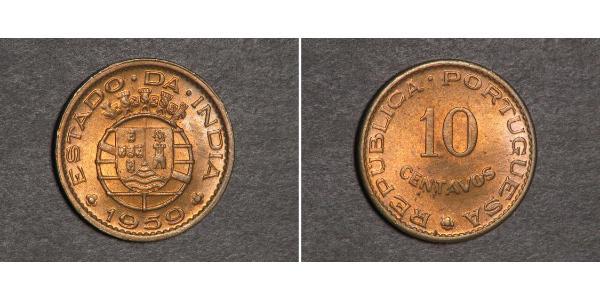 10 Centavo 葡屬印度 (1505 - 1961) 青铜 