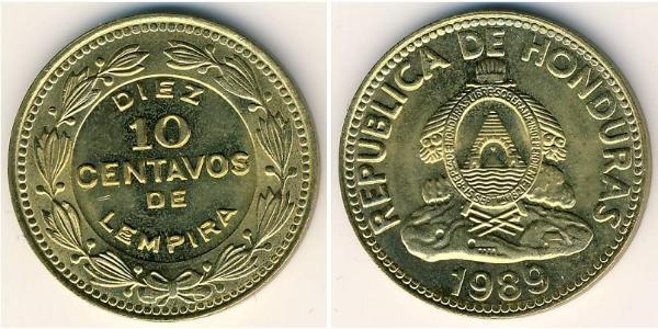 10 Centavo Honduras 黃銅 