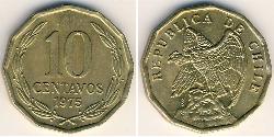 10 Centavo 智利 黃銅 