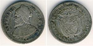 10 Centesimo Panamá Argento Vasco Núñez de Balboa (1475 – 1519)