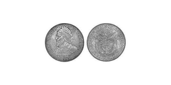 10 Centesimo Panamá Argento Vasco Núñez de Balboa (1475 – 1519)