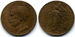10 Centesimo Kingdom of Italy (1861-1946) Cobre Víctor Manuel III de Italia (1869 - 1947)