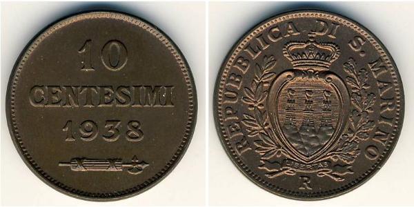 10 Centesimo San Marino Cobre 