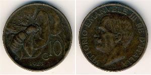 10 Centesimo Kingdom of Italy (1861-1946) Copper Victor Emmanuel III of Italy (1869 - 1947)