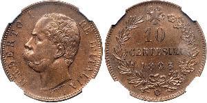 10 Centesimo Kingdom of Italy (1861-1946) Copper Umberto I (1844-1900)