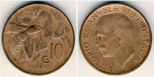 10 Centesimo Kingdom of Italy (1861-1946) Copper Victor Emmanuel III of Italy (1869 - 1947)