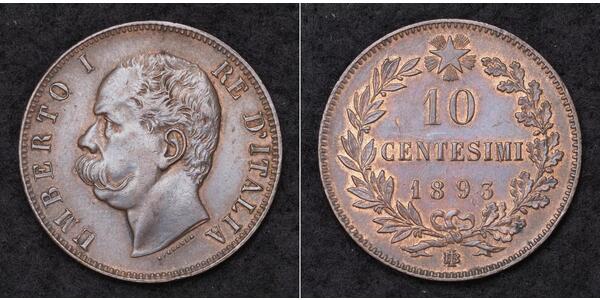 10 Centesimo Kingdom of Italy (1861-1946) Copper Umberto I (1844-1900)
