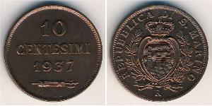 10 Centesimo San Marino Copper 