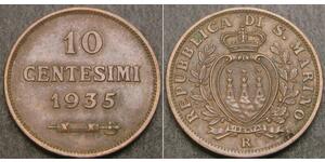 10 Centesimo San Marino Copper 