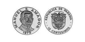 10 Centesimo Panama Cuivre/Nickel Manuel Amador Guerrero(1833 – 1909)