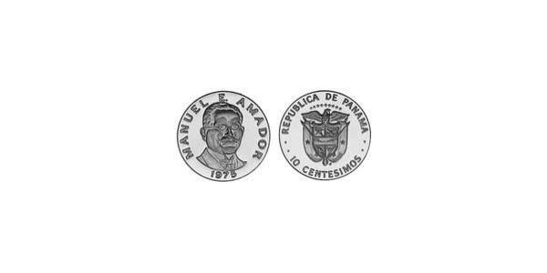 10 Centesimo Panama Kupfer/Nickel Manuel Amador Guerrero(1833 – 1909)