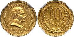 10 Centesimo Uruguay Or José Gervasio Artigas