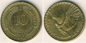 10 Centesimo Cile Ottone 