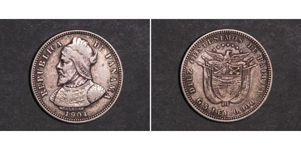 10 Centesimo Panamá Plata Vasco Núñez de Balboa (1475 – 1519)