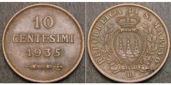 10 Centesimo San Marino 銅 